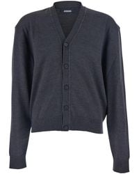 Jacquemus - V-Neck Cardigan With Logo On The Back - Lyst