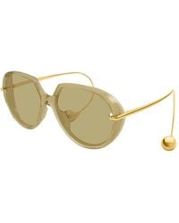 Bottega Veneta - Sunglasses Square Full Rim, Shiny Transparent- Frame And Lens Bv1436S004 - Lyst
