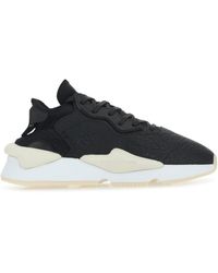 Y-3 - Leather And Fabric Kaiwa Sneakers - Lyst