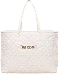 Love Moschino - Logo Lettering Quilted Top Handle Bag - Lyst