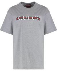Gucci - Cotton Crew-Neck T-Shirt T-Shirts & Jerseys - Lyst