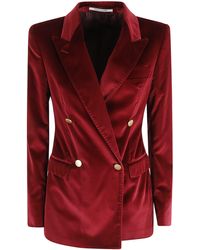 Tagliatore - Velvet Double-Breasted Jacket - Lyst