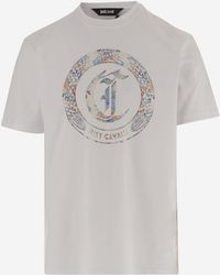 Just Cavalli - Cotton T-Shirt With Graphic Print T-Shirts - Lyst