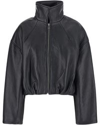 ROTATE BIRGER CHRISTENSEN - Oversized Leather Jacket Coat - Lyst