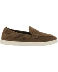 Tory Burch - Loafers With Logo Plaque On The Front And Slip-On Design - Lyst