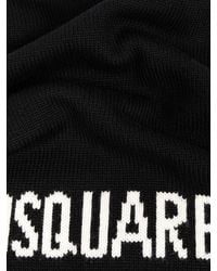DSquared² - Logo Intarsia Knit Wool Scarf - Lyst