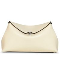 TOTEME - Clutch Bag T-Lock Calf Leather Handbags - Lyst