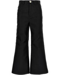 Giambattista Valli - Cropped Silk Blend Pants - Lyst