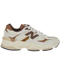 New Balance - Trainers 9060 Leather Leather/Textile Sneaker - Lyst