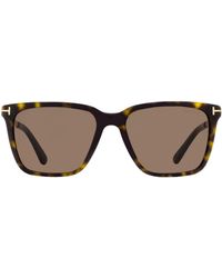 Tom Ford - Rectangular Sunglasses Tf862 Garrett 52E Dark Havana- 56Mm Ft0862 Havana/ Plastic (Acetate)/Metal - Lyst