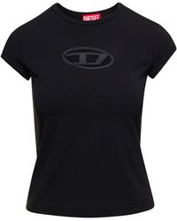DIESEL - Logo Cotton T-Shirt - Lyst
