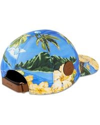 Gucci - Hawaiian Print Logo Patch Baseball Cap Accessories Beanies & Hats - Lyst