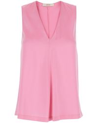 Jucca - Sleeveless Silk Top With V-Neck Tops - Lyst