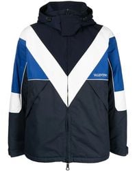 Valentino - Logo-Print Zip-Up Jacket Clothing - Lyst
