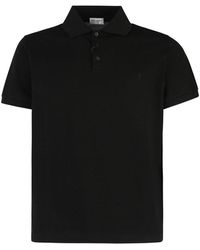 Saint Laurent - Short-sleeved Cotton Polo Shirt - Lyst