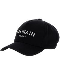 Balmain - Baseball Cap With Logo Embroidery - Lyst
