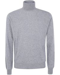 FILIPPO DE LAURENTIIS - Long Sleeves Cashmere Wool Turtleneck - Lyst