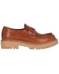 Prada - Logo Loafers - Lyst