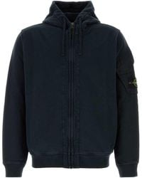 Stone Island - Stone Island Cotton Gabardine Hooded Jacket - Lyst