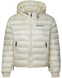 Palm Angels - Ivory Polyamide Down Jacket - Lyst