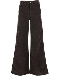 PT Torino - Cindy Pants With Logo Patch On The Rear And Wide Leg - Lyst