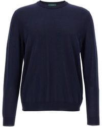 Zanone - Crew Neck Cotton Sweater - Lyst