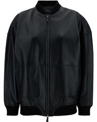 FEDERICA TOSI - Bomber Jacket With Ribbed Trim - Lyst