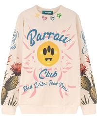 Barrow - Cotton Sweatshirt With Cactus Print - Lyst