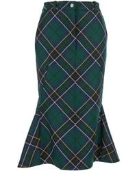 McQueen - Skirt With All-Over Tartan Pattern - Lyst