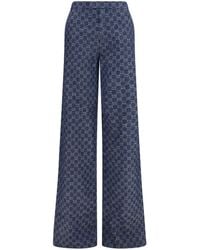 Gucci - Gg Cotton Jacquard Denim Pants - Lyst