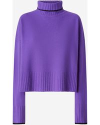 Pinko - Wool And Cashmere Turtle Neck Pullover - Lyst