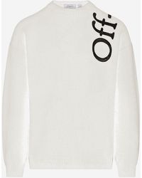Off-White c/o Virgil Abloh - Wool-Blend Sweater With Logo - Lyst