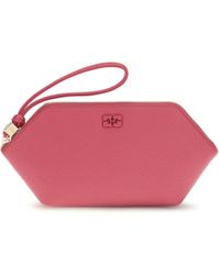 Ganni - Grained Leather Bou Pouch - Lyst
