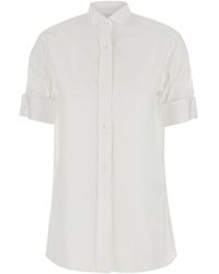 Maison Margiela - Short-Sleeve Shirt Cotton Blouses - Lyst