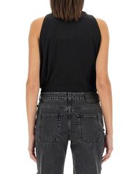 McQueen - Alexander Mcqueen Ribbed Cotton Tank Top - Lyst