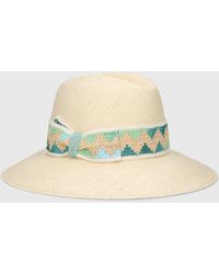Borsalino - Claudette Panama Quito Patterned Hatband - Lyst