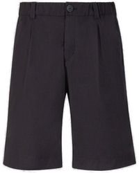 Herno - Technical Cotton Bermuda Shorts - Lyst
