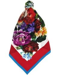 Dolce & Gabbana - Floral Print Scarf - Lyst