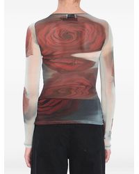 Jean Paul Gaultier - Top The Blurry Roses Polyamide Tops - Lyst