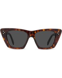 Celine - Cl40187I 3 Dots 52A Havana Sunglasses - Lyst