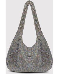 Kara - Crystal Mesh Crystal-Embellished Shoulder Bag - Lyst