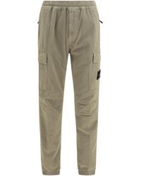 Stone Island - Cargo Pants With Elasticated Cuffs Cotton; Elastane - Lyst