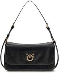 Pinko - Love Click Soft Horizontal Shoulder Bag Calf Leather Bos Taurus - Lyst