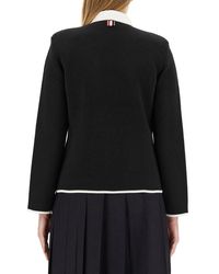 Thom Browne - Single-Breasted Collarless Jacket - Lyst