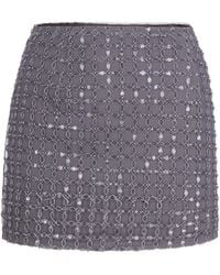 ROTATE BIRGER CHRISTENSEN - Minigonna Beaded Castor - Lyst