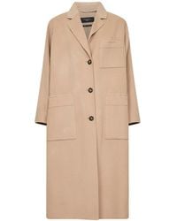 Weekend by Maxmara - Single-Breasted Long Coat Virgin Wool - Lyst