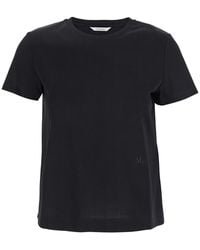 Max Mara - Cotton T-Shirt With Embroidered Logo T-Shirts & Jerseys - Lyst