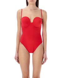 Magda Butrym - Retro Bustier Swimsuit - Lyst