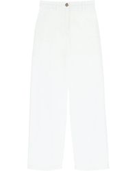 MSGM Cotton Broderie Anglaise Trousers 