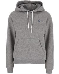 Polo Ralph Lauren - Hoodie With Drawstring Hood And Pony Embroidery On The Front - Lyst